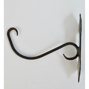 Vintage Wrought Iron Hat Coat Hook Hanging Plant 9" Long